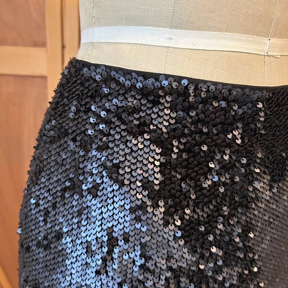 Ann Taylor Black Sequin Pencil Skirt - Picture 2 of 4